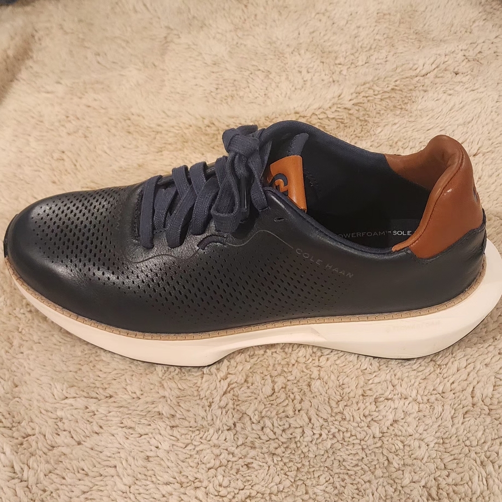 Cole Haan Men's Navy Blue and Brown Sneakers